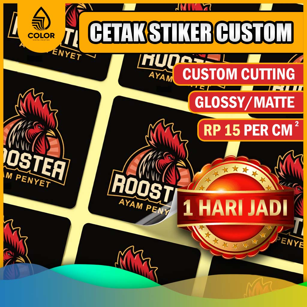 Jual Cetak Stiker Custom Ukuran / Stiker Custom Bebas Murah | Shopee ...