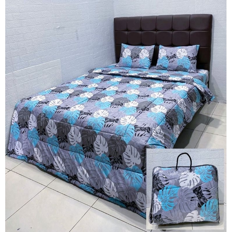 Jual BEDCOVER 1 SET /BEDCOVER+SPREI Motif Kotak-Kotak Aeshtetic ...