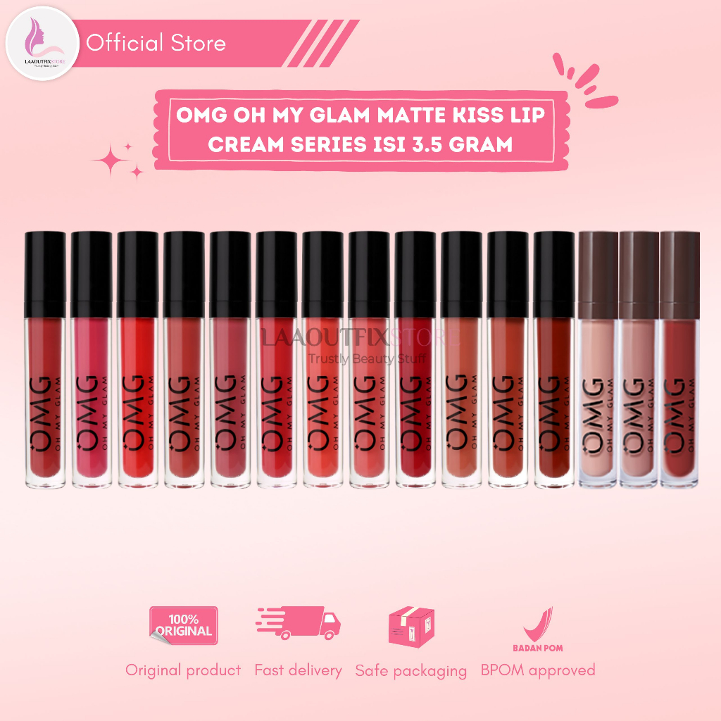 Jual OMG OH MY GLAM MATTE LAST LIP CREAM SERIES ISI 3,5 GRAM | Shopee ...