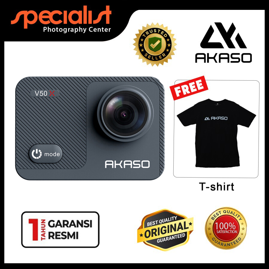 Promo AKASO V50X Action Camera - Garansi Resmi Diskon 3% di Seller