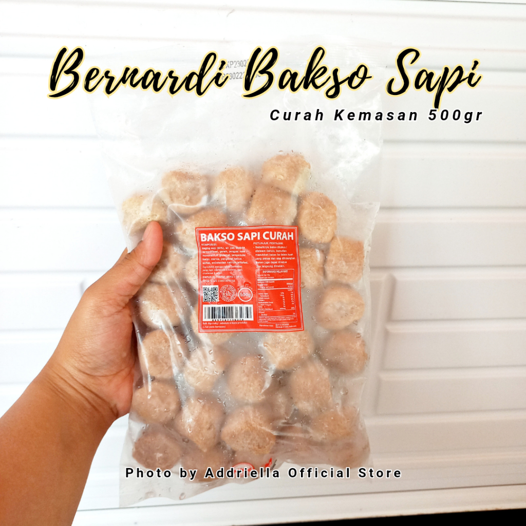 Jual Addriella Bernardi Bakso Sapi Curah 500gr Bernardi Frozenfood