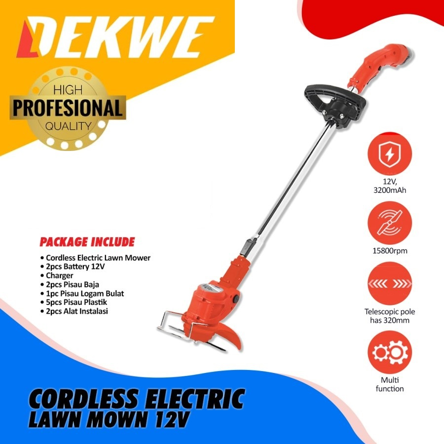 Jual Dekwe Dk Mesin Potong Rumput Baterai Grass Trimmer Cordless V