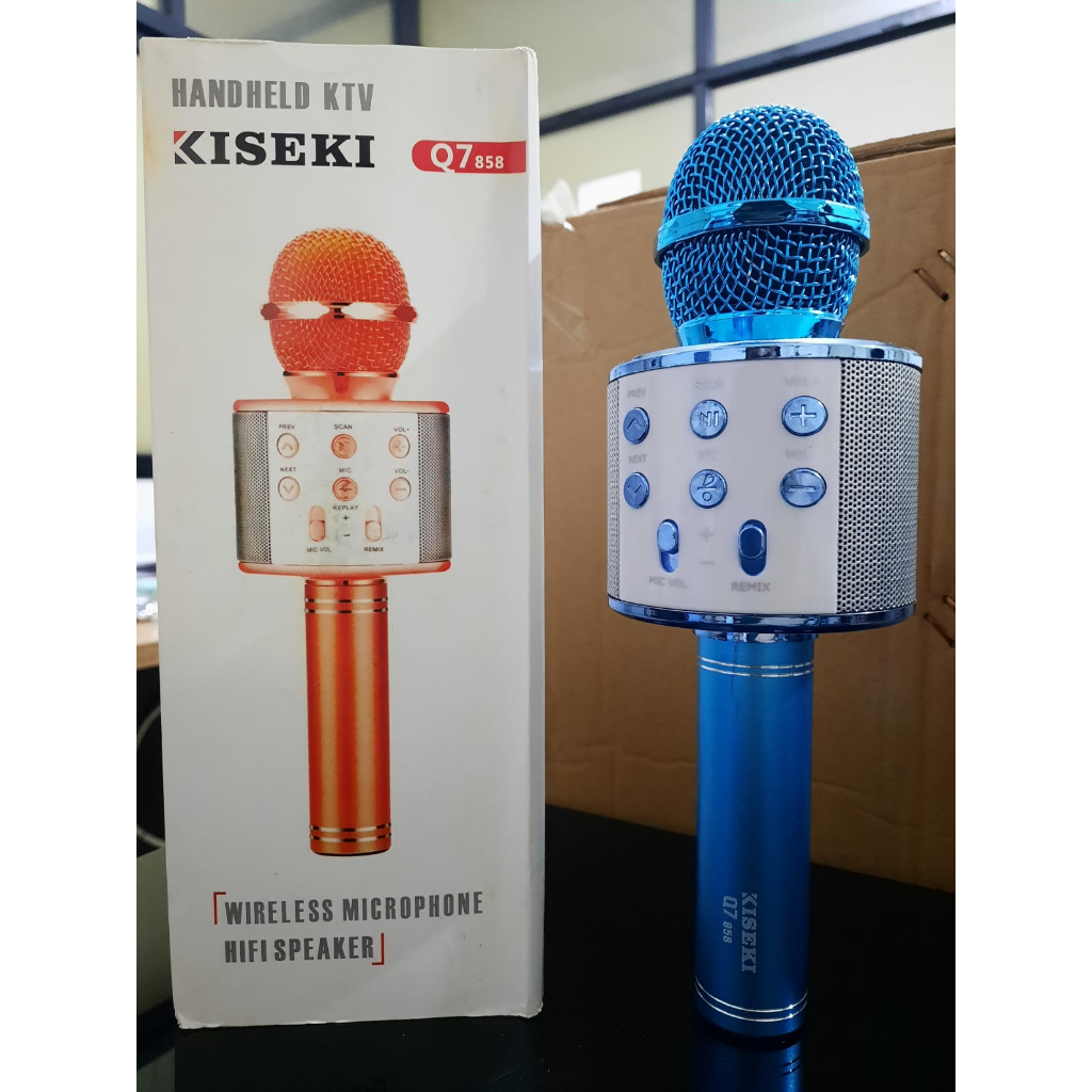Jual KISEKI MIC BLUETOOTH KARAOKE Q7 858 MICROPHONE Shopee Indonesia