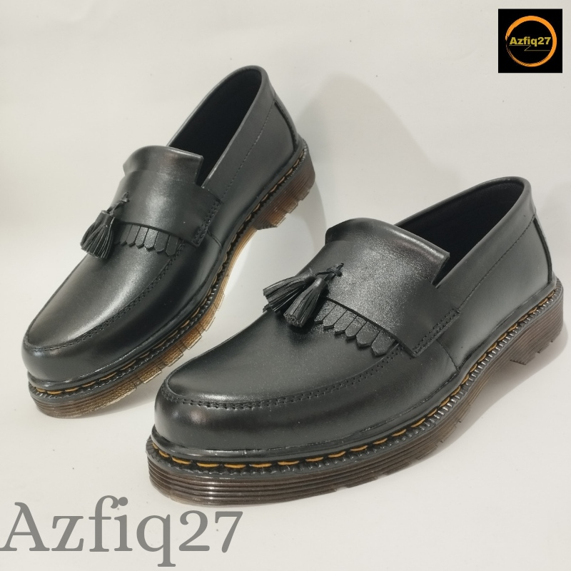 Jual Sepatu Docmart Formal Pantofel Casual Loafers Hitam Doff Kerja