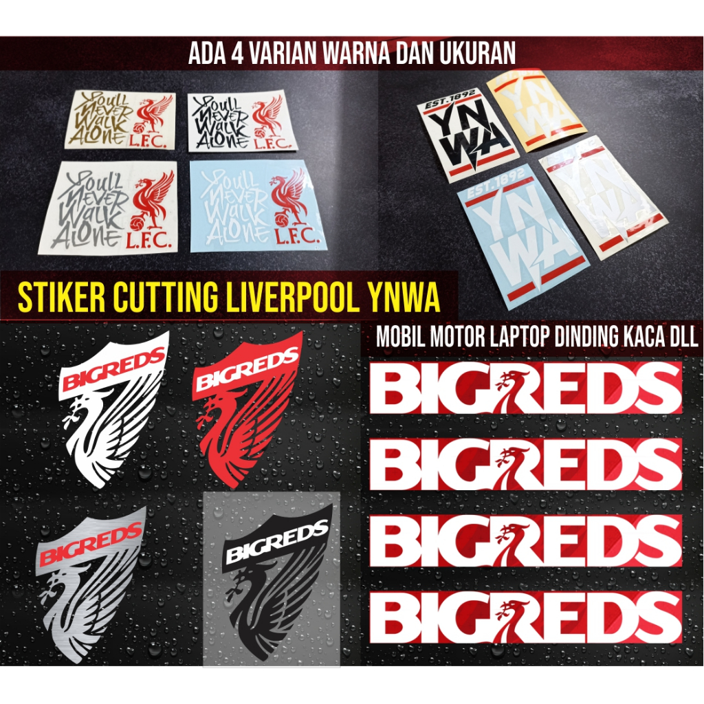 Jual Stiker Liverpool Cutting Stiker Untuk Motor, Mobil, Helm, Laptop ...