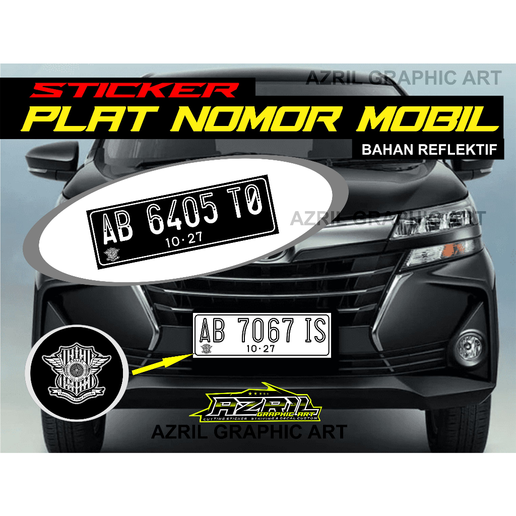 Jual Stiker Plat Mobil Bahan Nyala Reflektif Shopee Indonesia