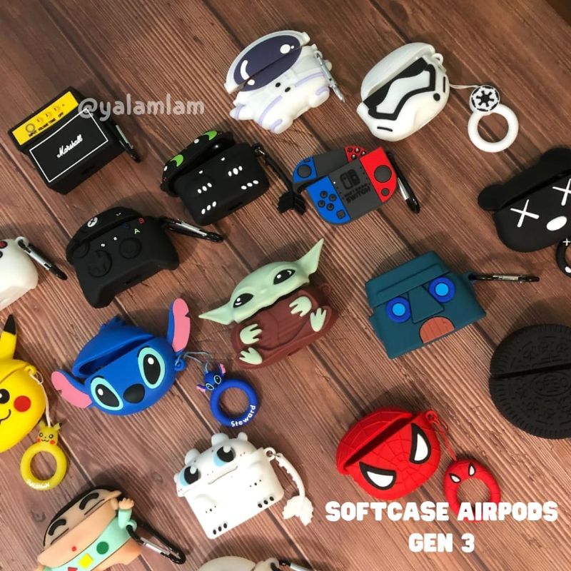 Jual Case Airpods 3 Softcase Casing Gen 3 Pods Pikachu Spiderman Xbox ...