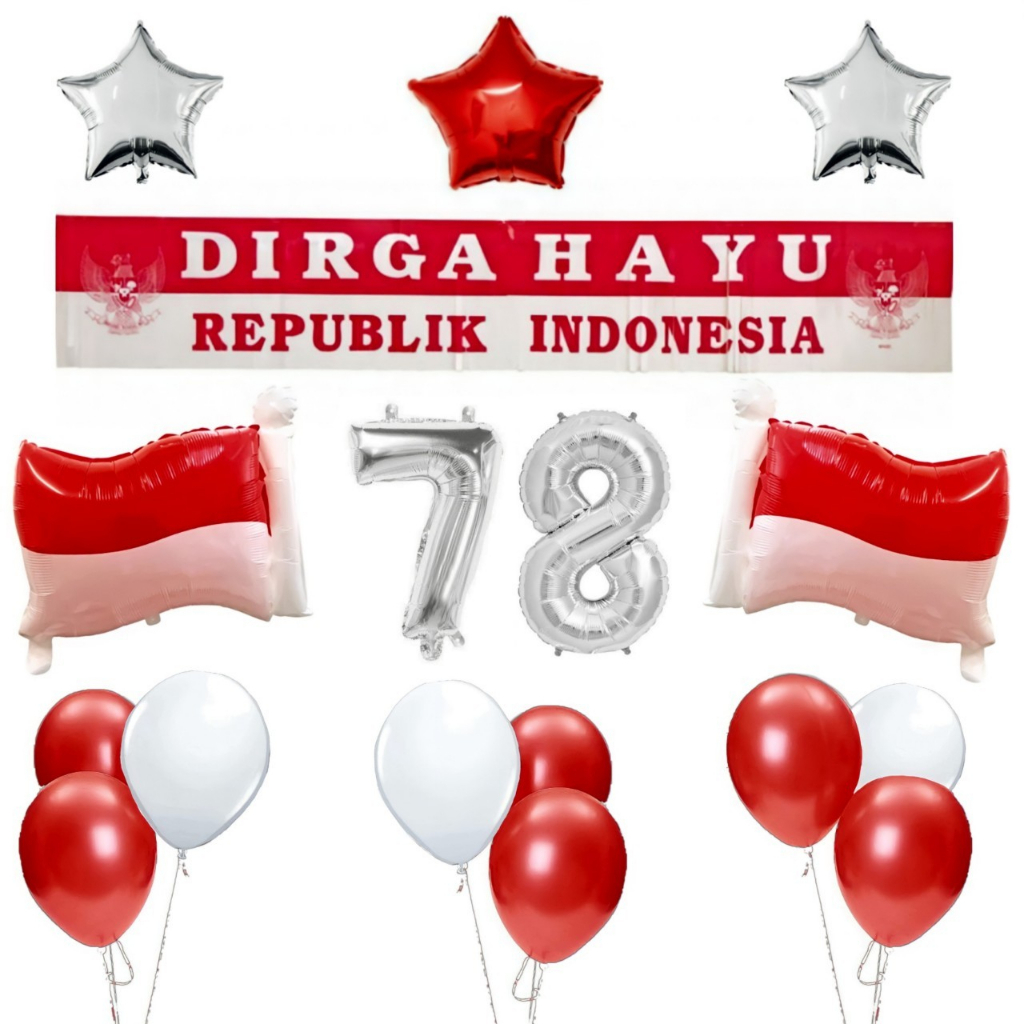 Jual Paket Dekorasi Hut Ri Hiasan Balon Dirgahayu Hut Ri Agustus