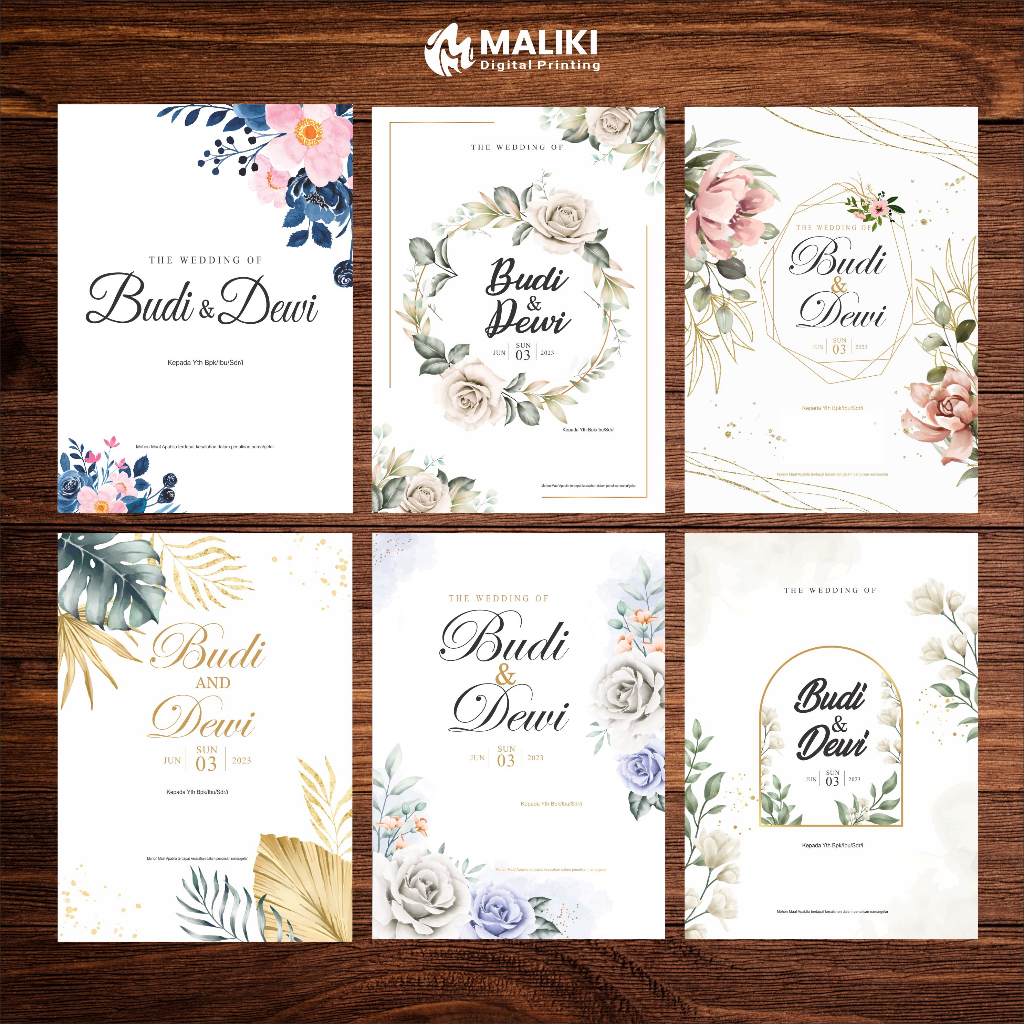 Jual Undangan Pernikahan Desain Kekinian Bisa Custom Dan Cepat | Shopee ...
