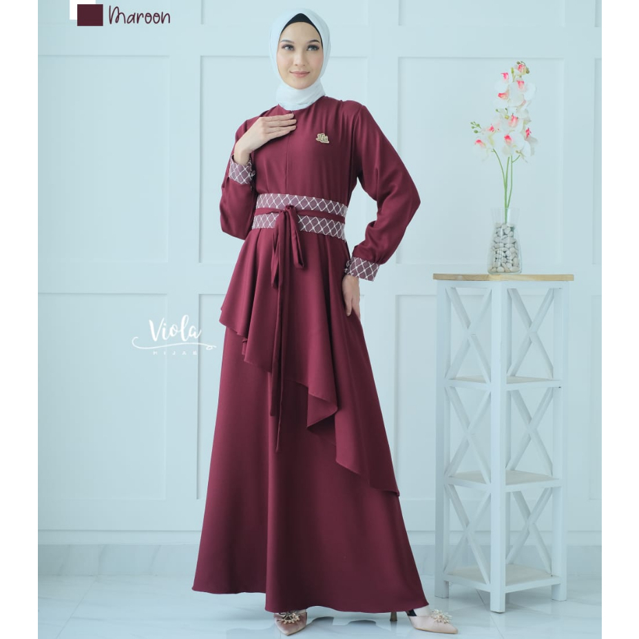 Jual gamis wanita masa kini terbaru 2024 inara dres cantik mempesona ...