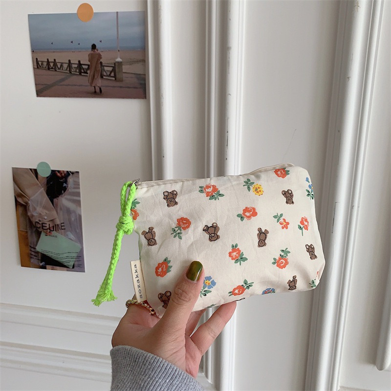 Jual pouch make up kecil dompet kunci mini bag organizer serbaguna multifungsi dengan tali