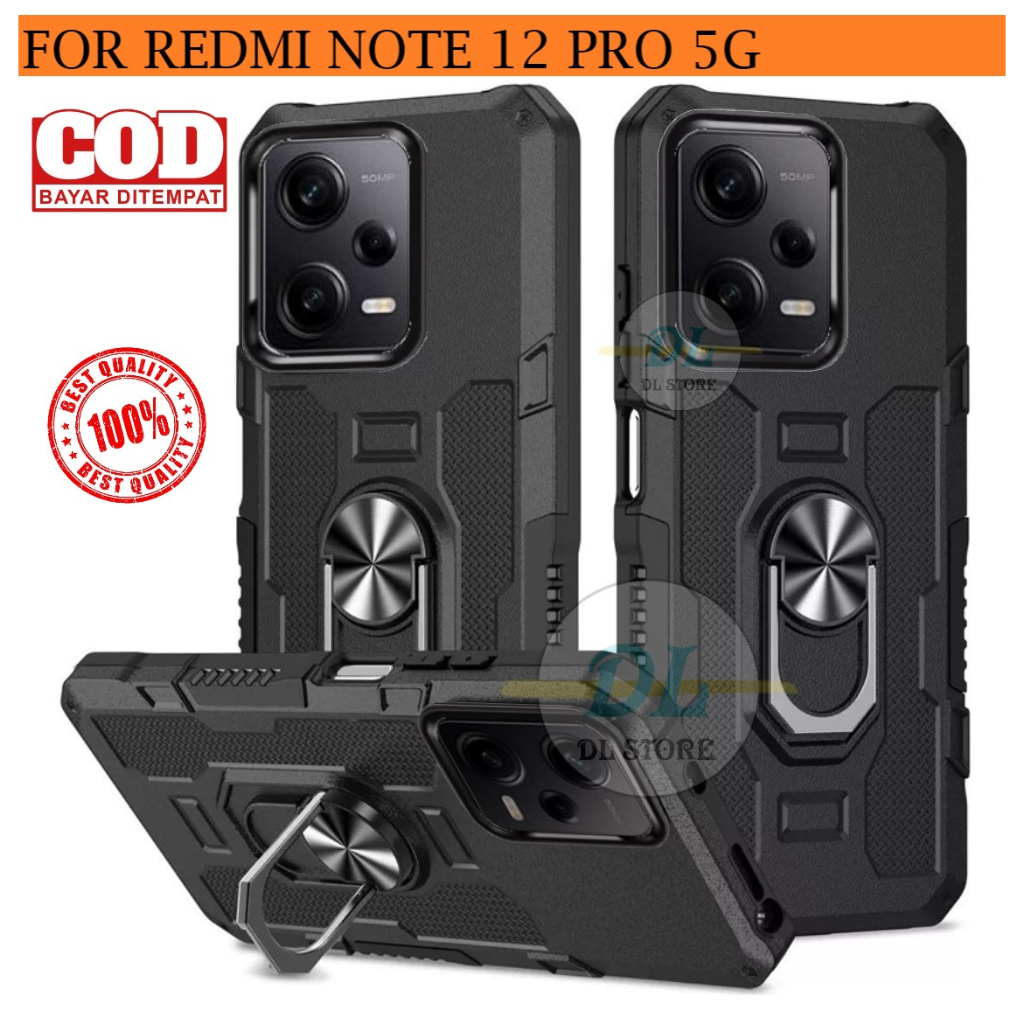 Jual Casing Untuk Xiaomi Redmi Note 12 Pro 5G Hard Case Ring Armor ...
