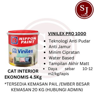 Jual Cat Tembok Vinilex Pro Putih Kg Nippon Paints Cat Nippon Paints Vinilex Pro Kg