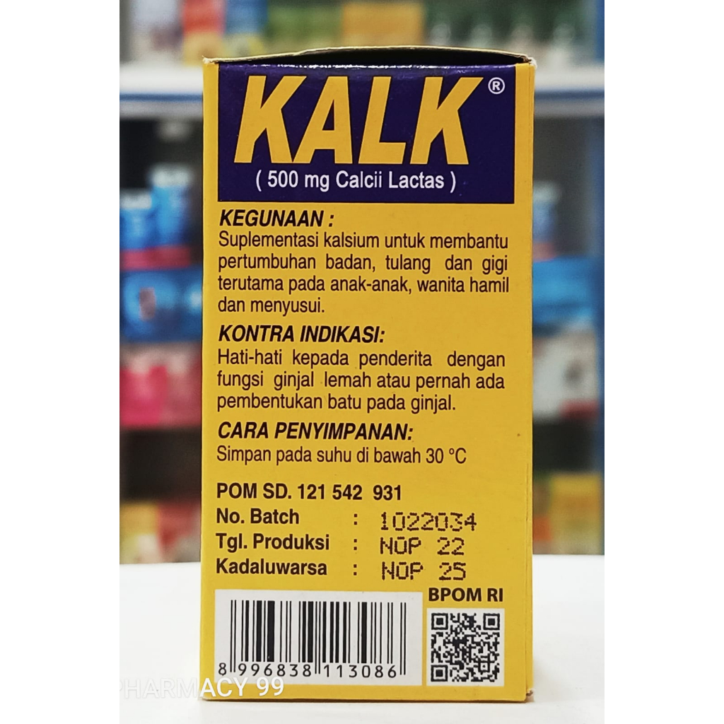 Jual Nellco Kalk 𝐈𝐒𝐈 𝟑𝟎 𝐓𝐀𝐁𝐋𝐄𝐓 - Suplemen Kalsium Untuk Tulang dan Gigi ...