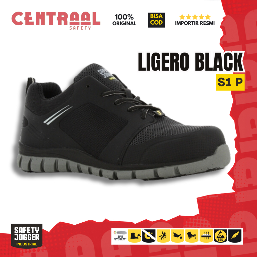 Jual Sepatu Safety Jogger Ligero Black Shopee Indonesia