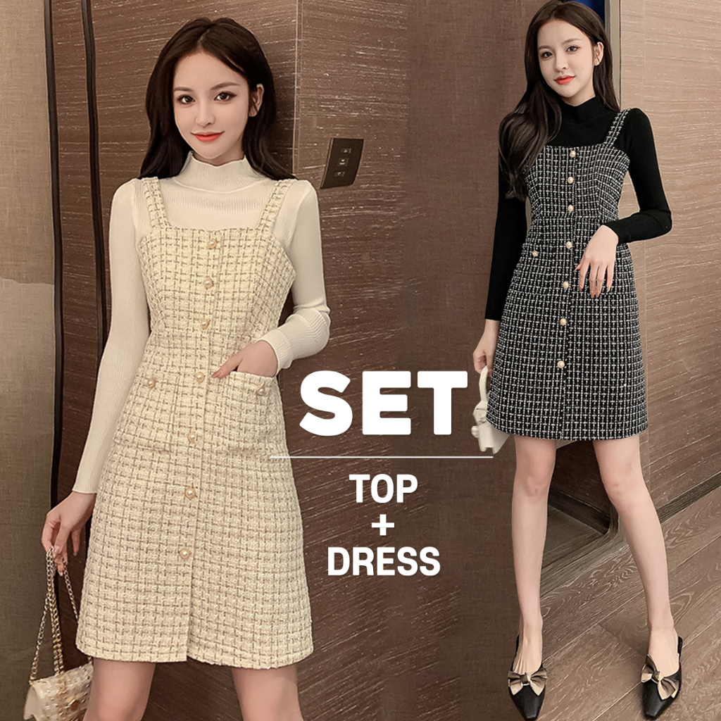 KOREAN OVERALL DRESS KOREA - HARASKIRT