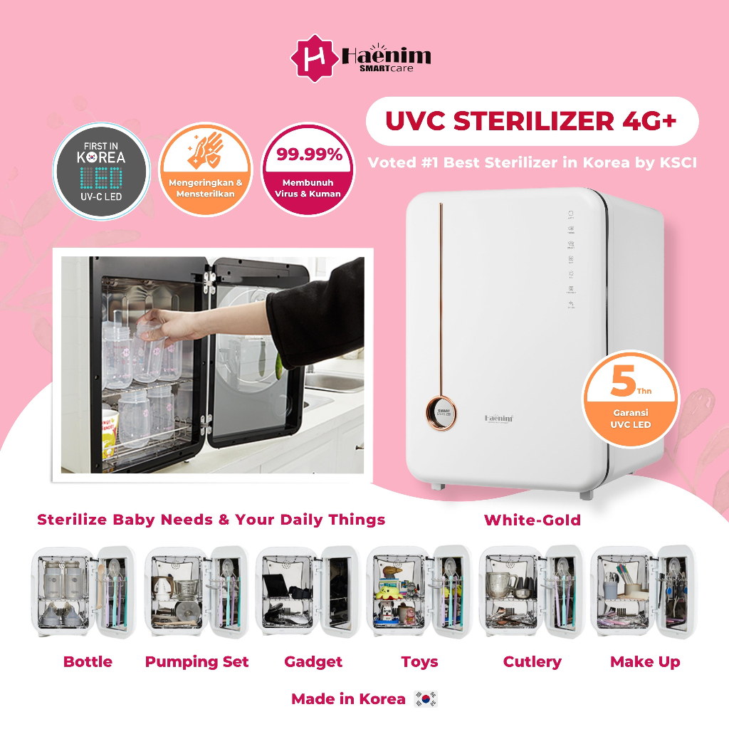 Jual Haenim Smart UV LED Sterilizer Box 4G+ for Baby Bottle Dish Dryer