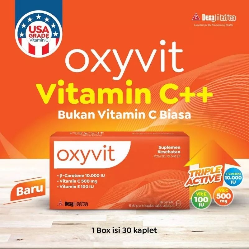 Jual BOX - Oxyvit C+ 30 Kaplet/Capsul - Oxyvit Vitamin C Plus Suplemen ...