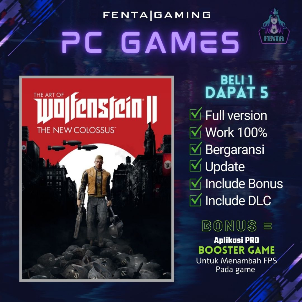 Jual WOLFENSTEIN II THE NEW COLOSSUS DIGITAL DELUXE EDITION - GAME PC ...