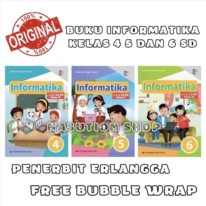 Jual Buku Informatika Kelas 4 5 6 SD/MI Erlangga Original | Shopee ...