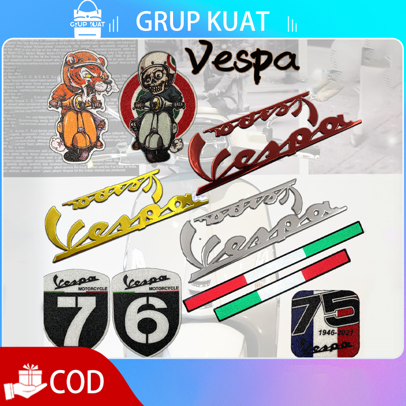 Autocollant 3d En Résine Pour Moto, Pour Piaggio Vespa Gts Gtv Lx Lxv Super Sport, Autocollant