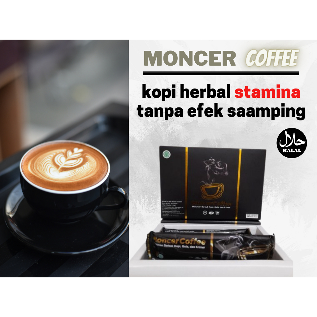 Jual Moncer Coffee Original BPOM Halal Kopi Herbal Untuk Stamina ...