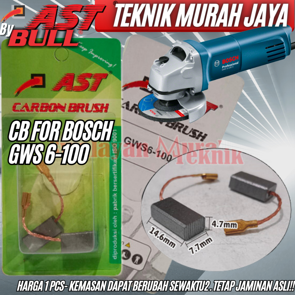 6 Pz/set Spazzole Di Carbone Parti Per Smerigliatrice Angolare Spazzola Di Carbone Con Supporto A Molla Set Per Bosch GWS6-100 Smerigliatrice Angolare - Foto 4