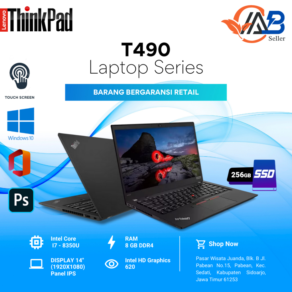 Jual Laptop Lenovo T490 Core I7 RAM 8GB MURAH BERKUALITAS SPEK TINGGI ...