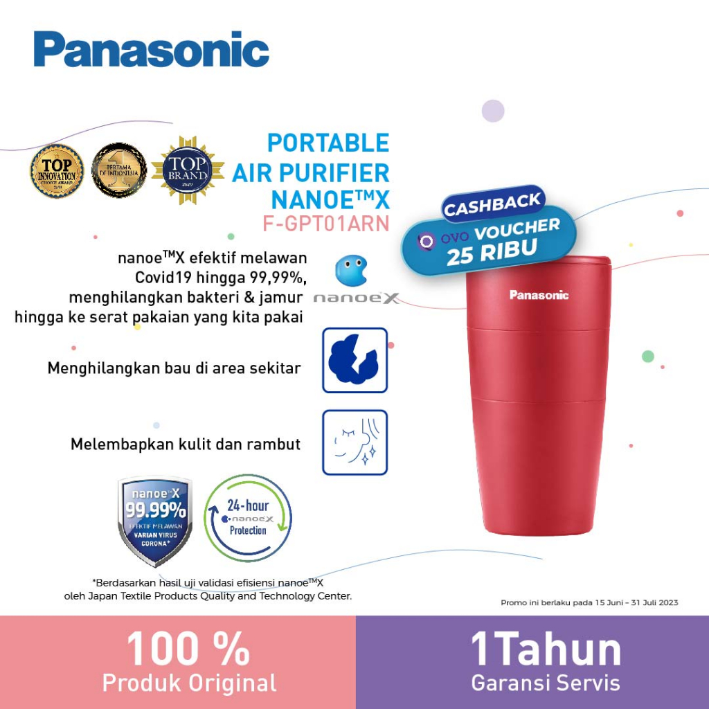Jual Panasonic FGPT01ARN Portable Air Purifier Shopee Indonesia