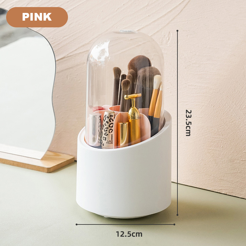 OnDisplay Dana Drehbarer Make-up-Organizer Aus Acryl – Mit 6 Fächern, 17,8 X 17,8 X 16,5 Cm