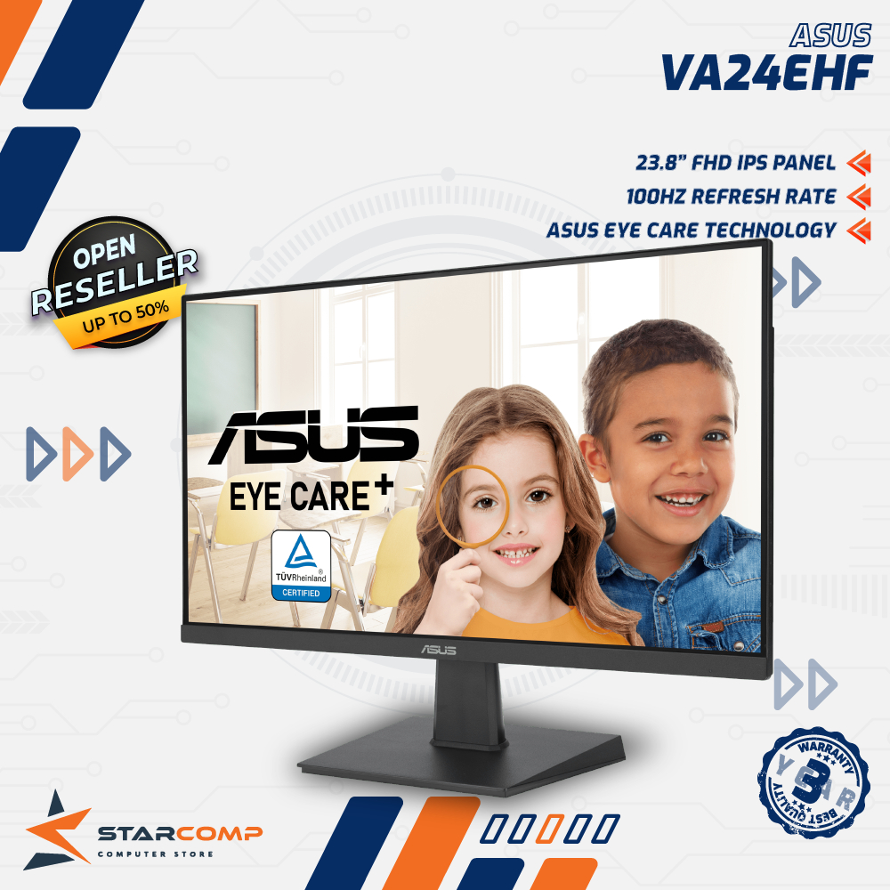 Jual ASUS VA24EHF Monitor 24" Inch FHD IPS 100Hz HDMI Frameless Eye ...