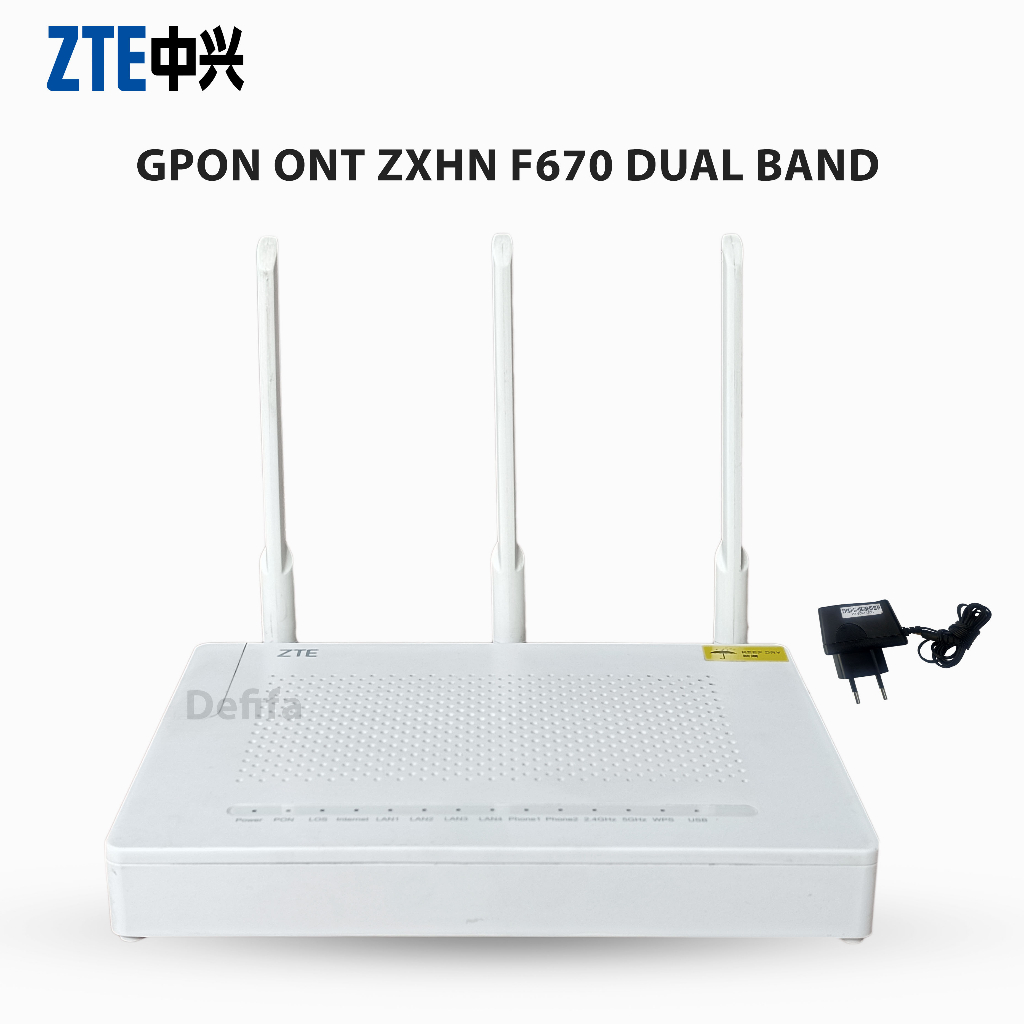 Jual Modem FTTH Wireless WIFI ZTE ZXHN F670 ONT GPON Mantabs Shopee Indonesia