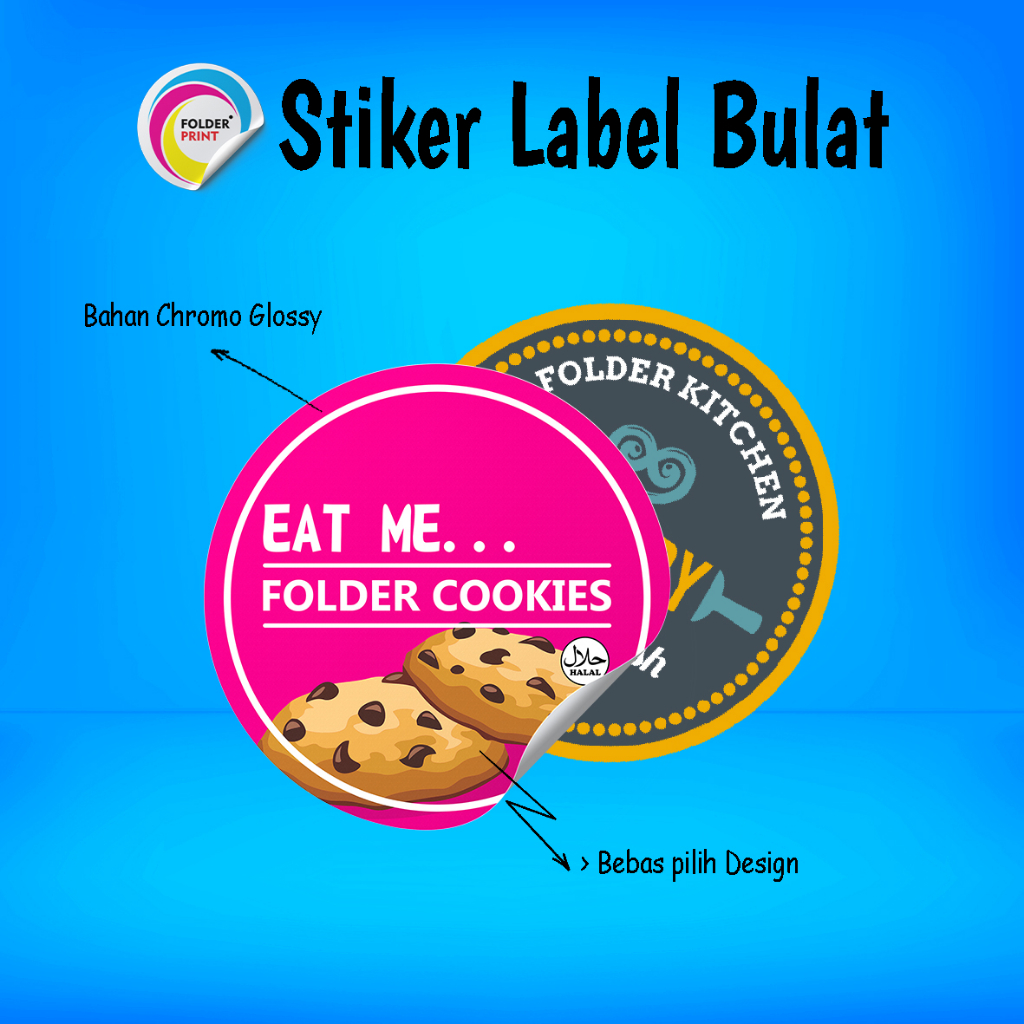 Jual Cetak Stiker Label Bulat Custom Kemasan Produk | Shopee Indonesia