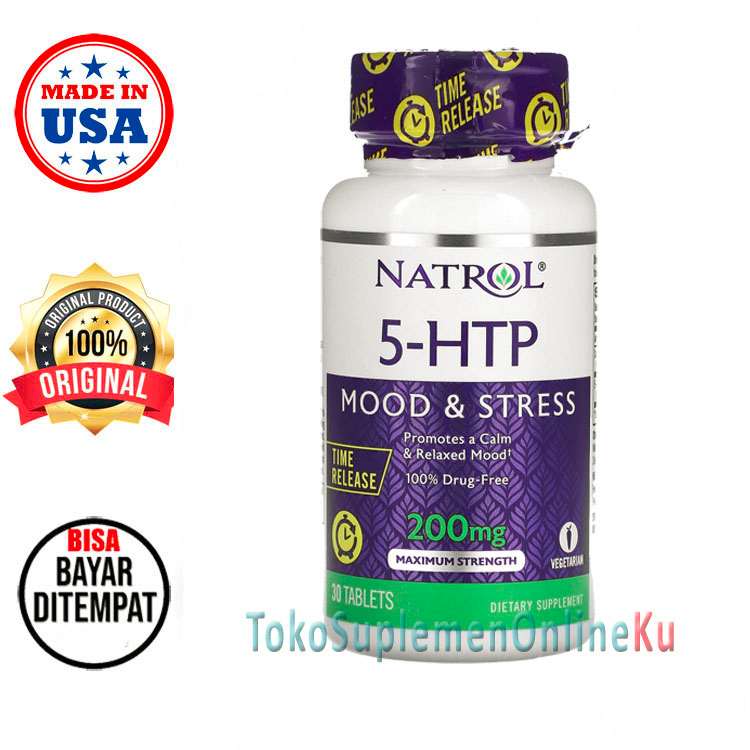 Jual 5HTP Mood & Stress Time Release 200 mg 30 tabs 5 HTP 5HTP Anti
