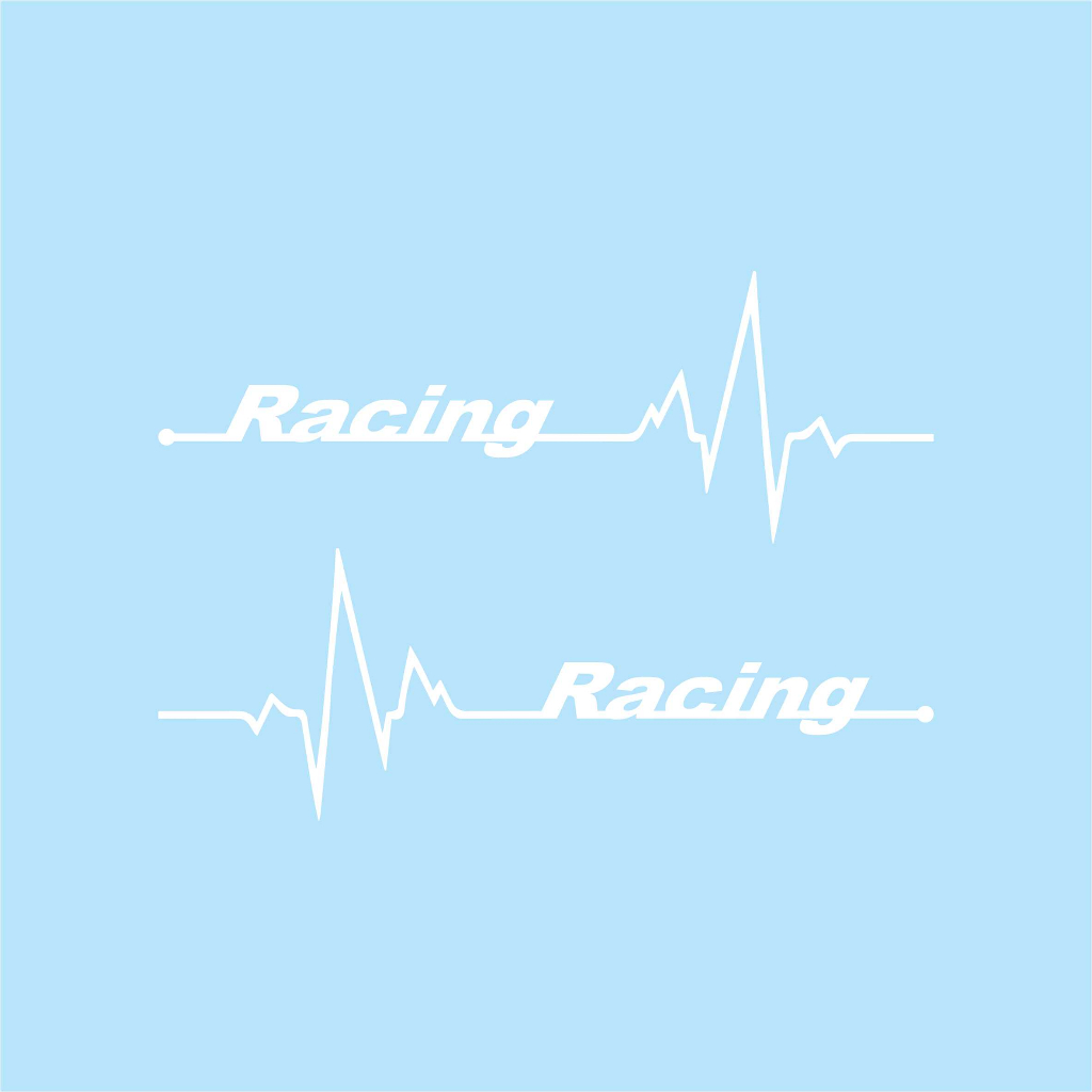 Jual Cutting Sticker Racing Heart Beat Motor Mobil Vinyl Oracal ...