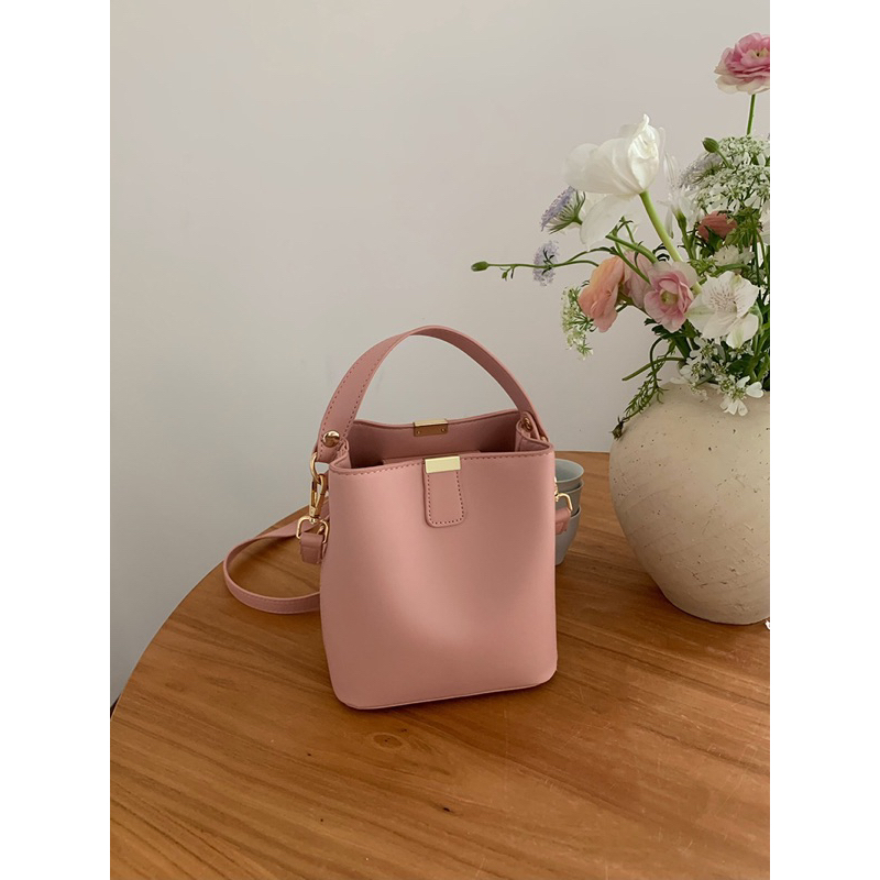 Jual Tas Selempang Kulit Wanita Tas Cewek Slingbag Mini Bucket Bag GC