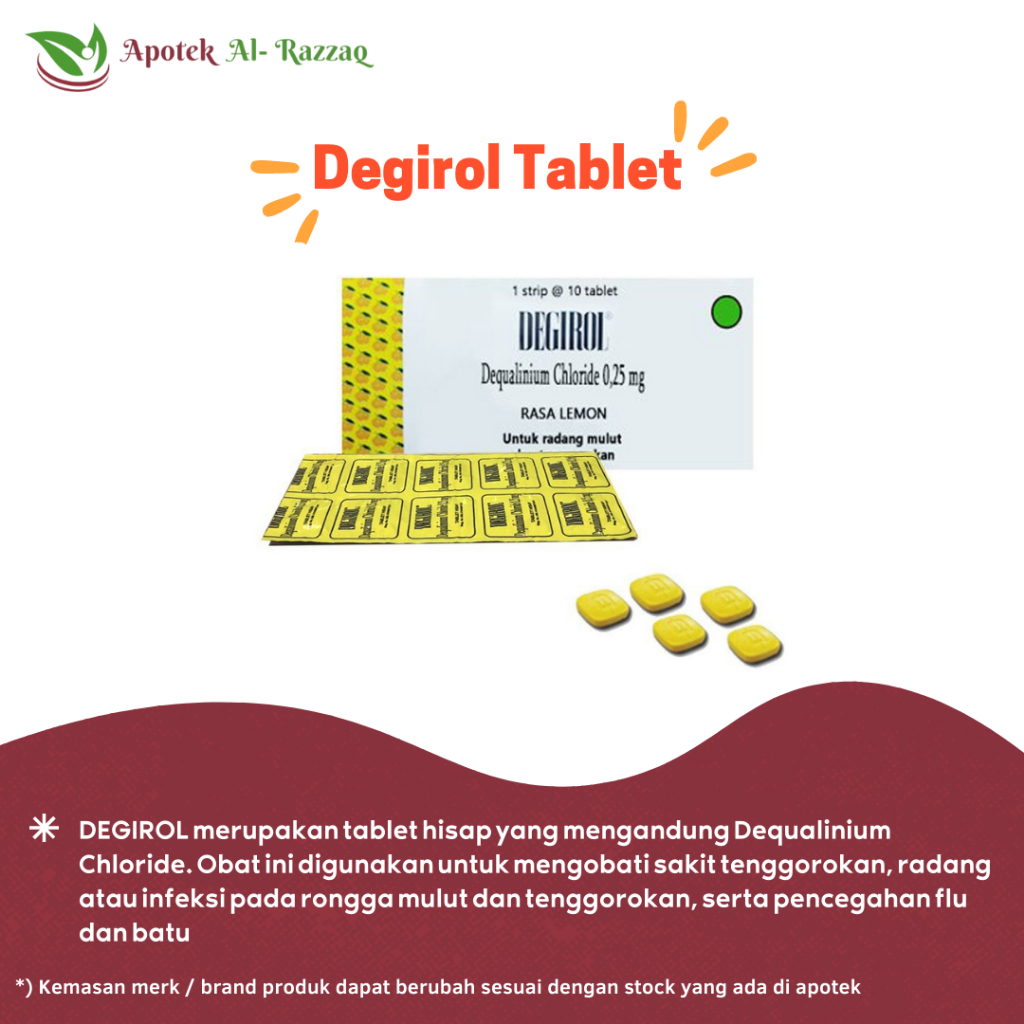 Jual Degirol Strip 10 Tabet Hisap Radang Tenggorokan Shopee Indonesia