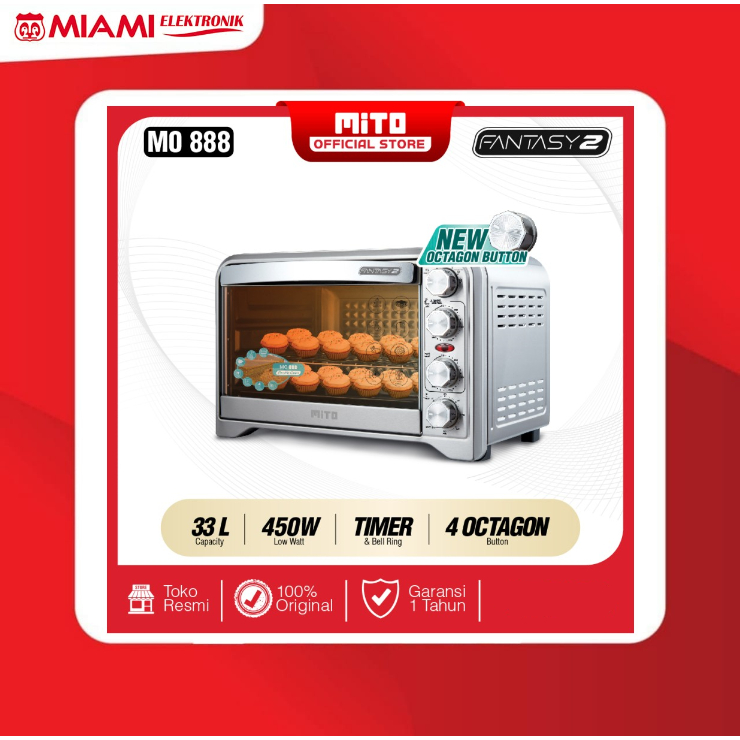 Jual Mito Oven Listrik Mo Fantasy Low Watt Pemanggang Kue Shopee Indonesia