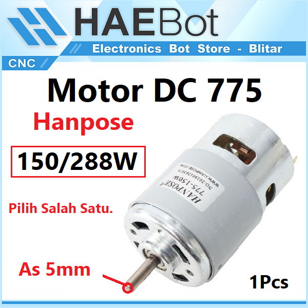 Jual HAEBOT Dinamo DC Motor 775 12V 150W 288W Hanpose Bor DIY RPM