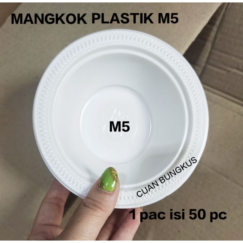 Jual Isi 50pcs Mangkok Plastik Kecil M5 Mangkok Sekali Pakai