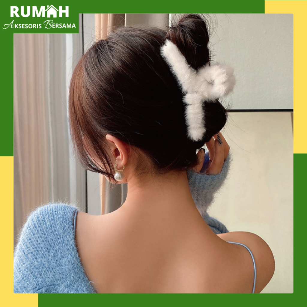 Jual RAB JR398 Jepit Rambut Bulu Jedai Rambut Bulu Korea Jepitan ...