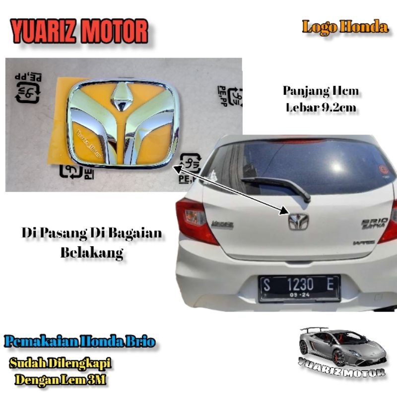 Jual Logo Emblem Honda Brio Bagasi Belakang / Emblem Logo Bunga Honda ...