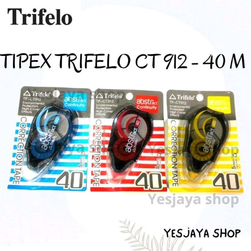 Jual {1 pc} Correction Tape Trifelo CT912 40 meter / Tipex Roll Trifelo ...