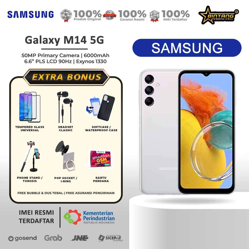 Jual HP Samsung M14 5G NFC ram 6/128Gb Garansi Resmi | Shopee Indonesia