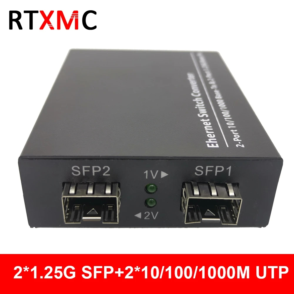 Jual Ethernet Fiber Optical 2 SFP fiber Port 2 RJ45 2 UTP 10/100/1000M ...