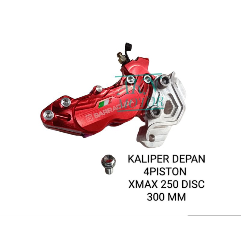 Jual KALIPER DEPAN BARRACUDA 4 PISTON XMAX 250 300 BATTOM STANDAR DISC