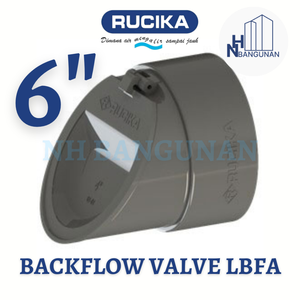 Jual Fitting PVC Rucika Backflow Valve 6" 6 Inch 6 Dim Back Flow Valve