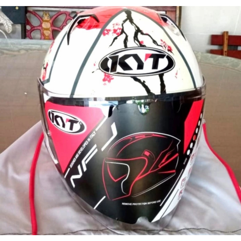 Jual Helm KYT NFJ Xavi Sakura Original Half Face Shopee Indonesia
