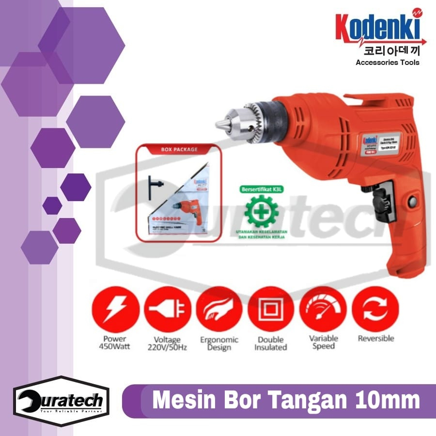 Jual Mesin Bor Besi Mm Bor Kayu Triplek Electric Drill Mm Kodenki Mesin Bor Tangan Besi