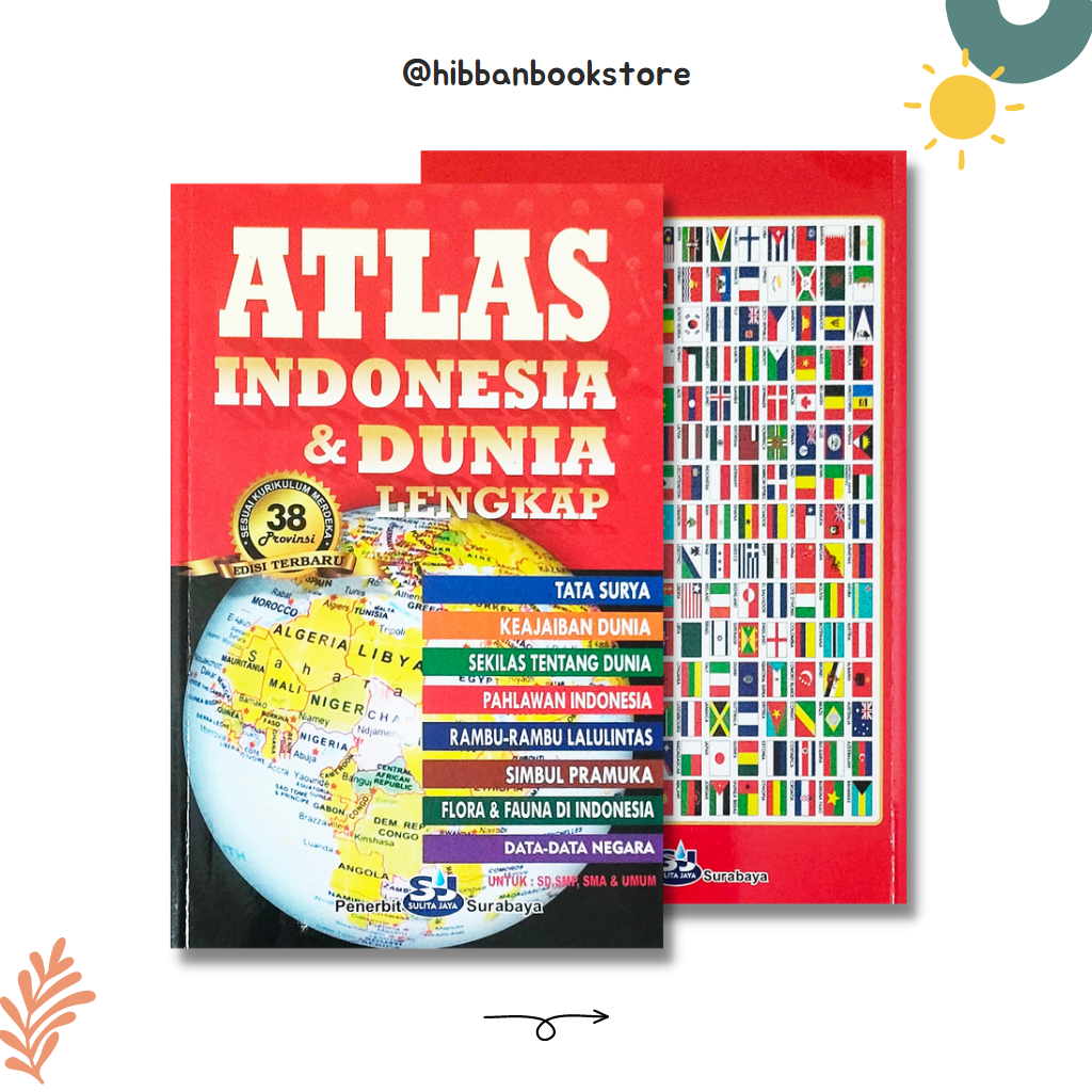 Jual Buku Atlas Terbaru/Buku Atlas Indonesia Dan Dunia Lengkap 38 ...